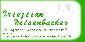 krisztian weisenbacher business card